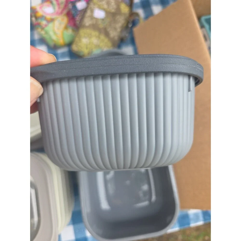 2 storage containers with lids